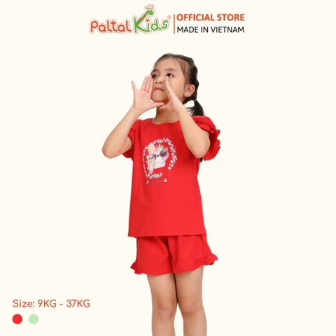 BST Mùa Xuân - Bộ Đùi Tay Ngắn Cotton Mỹ Bé Gái Cao Cấp - 025 5154