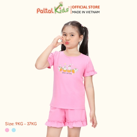 BST Mùa Xuân - Bộ Đùi Tay Ngắn Cotton Mỹ Bé Gái Cao Cấp - 025 5153