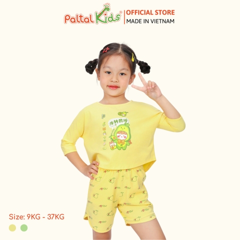 BST Mùa Thu - Bộ Đùi Tay Lỡ Cotton Mỹ Bé Gái Cao Cấp - 025 5195