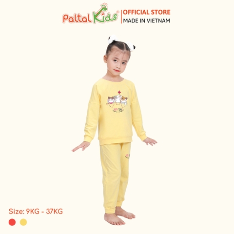 BST Mùa Đông - Bộ Dài Tay Dài Cotton Mỹ Bé Gái Cao Cấp - 023 6035