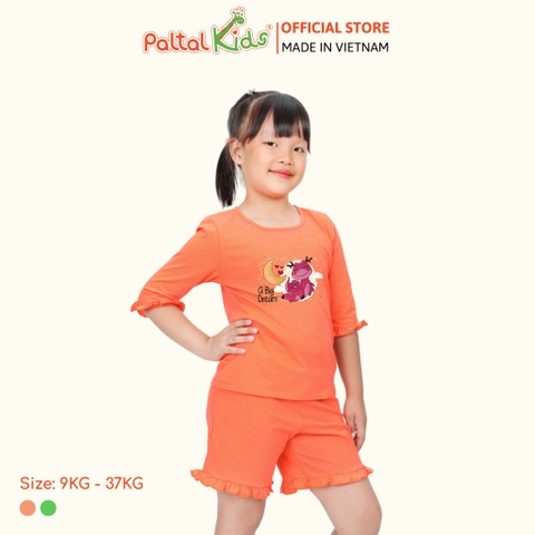 BST Mùa Thu - Bộ Đùi Tay Lỡ Cotton Mỹ Bé Gái Cao Cấp - 025 2073