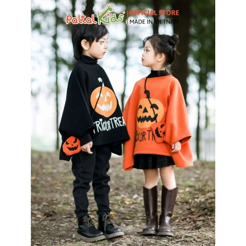 HALLOWEEN 2025 - Áo Choàng Bí Ngô Bé Trai Bé Gái Cao Cấp