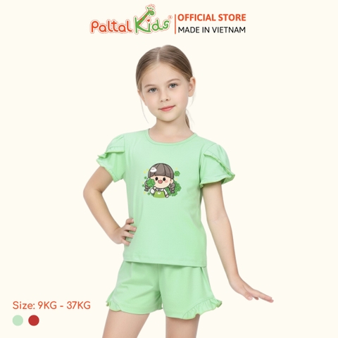 BST Mùa Xuân - Bộ Đùi Tay Ngắn Cotton Mỹ Bé Gái Cao Cấp - 025 2027