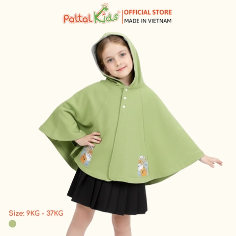 Áo Choàng Cánh Dơi Cotton Melan Bé Gái Cao Cấp - 191 4008