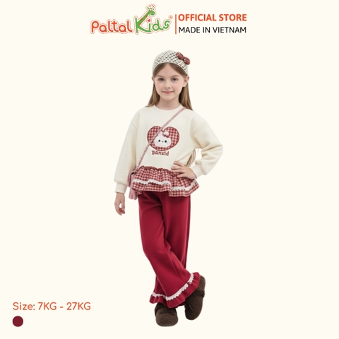 BST Mùa Đông - Đồ Bộ Tay Dài Nỉ 2 Da Bé Gái Cao Cấp - 223 6055