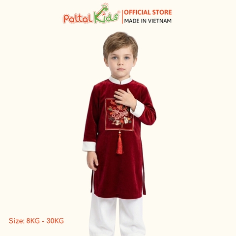 Set Áo Dài Thêu An Khang Cách Tân Bé Trai Cao Cấp - 533 6091