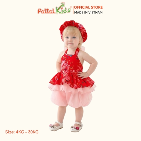 Set Yếm Hạc Lụa Latin Cách Tân Bé Gái Cao Cấp - 533 6095