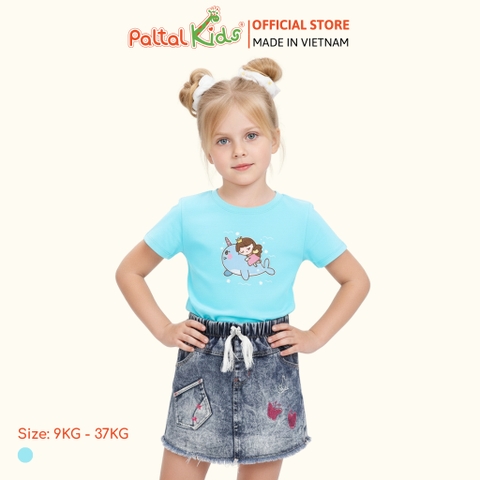 Áo Thun Cotton Mỹ Bé Gái Cao Cấp - 020 1364