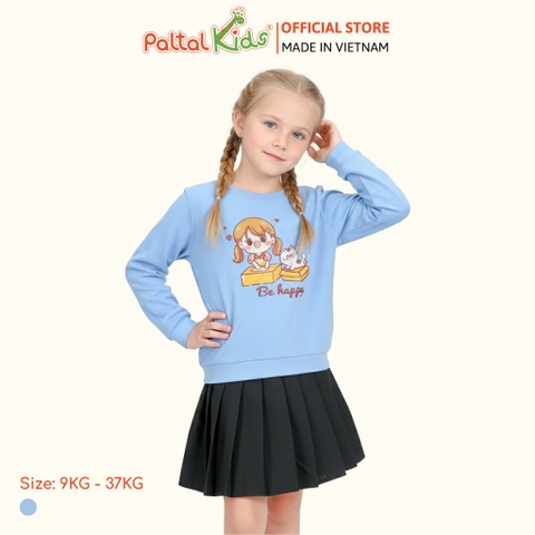 Áo Sweater Cotton Borib Bé Gái Cao Cấp - 020 1380