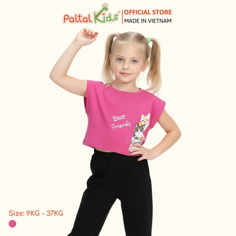 Áo Croptop Cotton Mỹ Bé Gái Cao Cấp - 020 1371