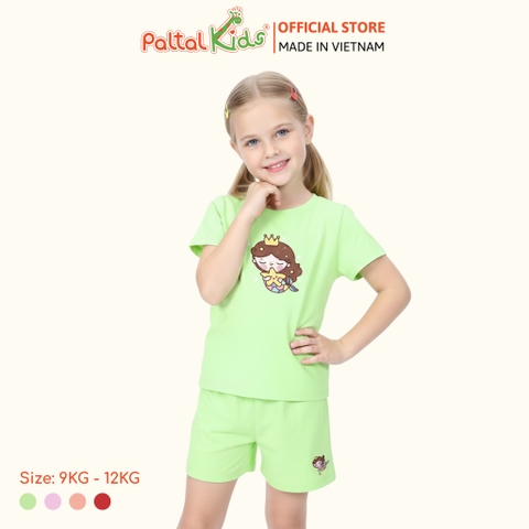 Đồ Bộ Đùi Cơ Bản Cotton Mỹ Bé Gái Cao Cấp - 025 5159 - Size 9