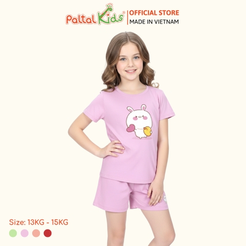 Đồ Bộ Đùi Cơ Bản Cotton Mỹ Bé Gái Cao Cấp - 025 2017 - Size 10