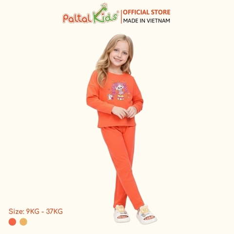 BST Mùa Đông - Bộ Dài Tay Dài Cotton Mỹ Bé Gái Cao Cấp - 023 6084