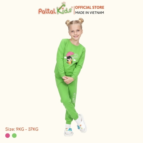 BST Mùa Đông - Bộ Dài Tay Dài Cotton Mỹ Bé Gái Cao Cấp - 023 6034