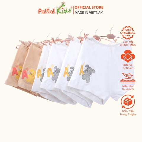 (CHE TÊN SẢN PHẨM) Lẻ 1 Quần Lót Dáng Đùi Cotton Màu Sắc Ngẫu Nhiên Bé Gái Cao Cấp - 027 7301