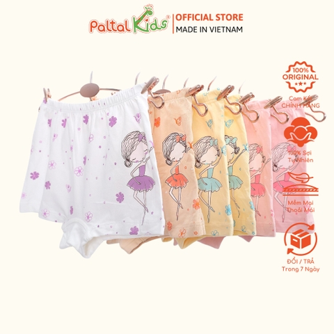 (CHE TÊN SẢN PHẨM) Lẻ 1 Quần Lót Dáng Đùi Cotton Màu Sắc Ngẫu Nhiên Bé Gái Cao Cấp - 027 7304 / 7401