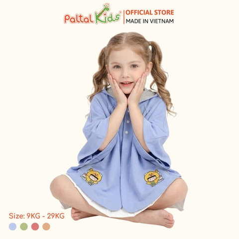 Áo Choàng Cánh Dơi Cotton Melan Bé Gái Cao Cấp - 191 4026