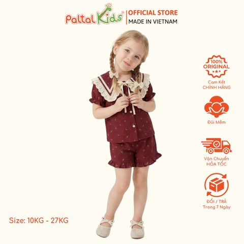 Đồ Bộ Đùi Đũi Mềm Họa Tiết Nơ Nhí Phối Quần Bèo Bé Gái - 9212