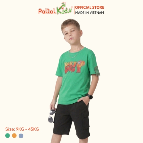 Đồ Bộ Đùi Túi Hộp Hình In Nhiệt Khủng Long  Cotton Mỹ Bé Trai Cao Cấp - 025 2120