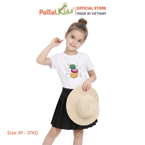 TRUNG THU 2024 - Áo Thun Cotton Mỹ Hình In Chú Thỏ Và Bánh Trung Thu Bé Cao Cấp - 020 1428