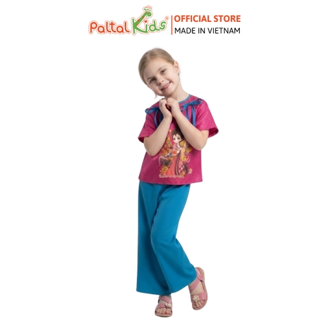 TRUNG THU 2026 - Set Bà Ba Lụa Hình In Hằng Nga Nhiều Màu Bé Gái Cao Cấp