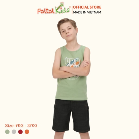 Áo Thun Sát Nách Hình In Urban Cotton Mỹ Bé Trai Cao Cấp - 020 1418