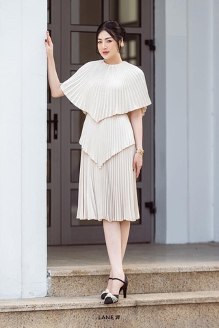 Đầm Lane JT 3 Tầng Xếp Ly