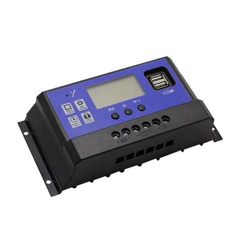 Bộ Điều Khiển Sạc Pin Mặt Trời 12/24V 50A Có USB 180x90x4.5mm