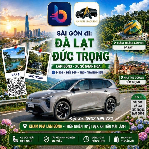 Đặt Xe Nhanh - Sài Gòn - TP Đà Lạt - Đức Trọng - Lâm Đồng