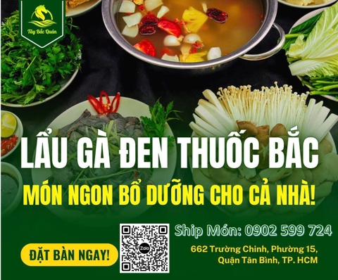 Lẩu Gà Đen Hầm Thuốc Bắc - Ship Tận Nơi