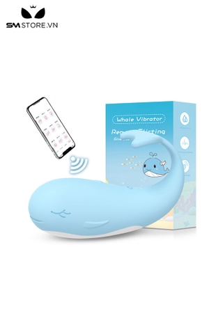 SMT1046 - Trứng rung cá voi silicon điều khiển qua APP có 10 chế độ