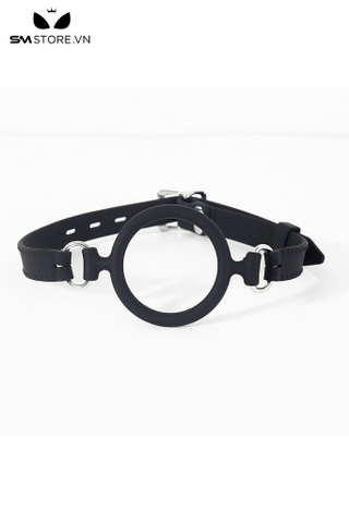 SMT1398 - Ring gag đen bằng silicon với đường kính 5 và 6.4cm