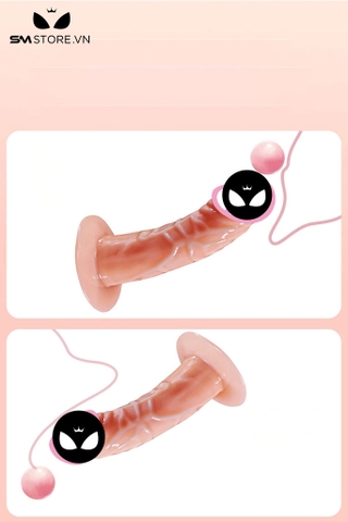 SMT3075 - Dương vật giả có gân nổi quanh và đế hít tường kèm 4 size
