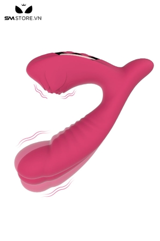 SMT2630 - Máy rung 2 đầu hình dương vật và bông hoa silicon