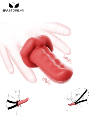 SMT1925 - Lưỡi rung silicon có quai đeo đường kính 59mm