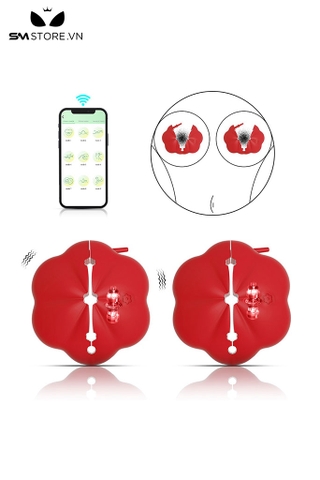 SMT1169 - Kẹp núm vú silicon điều khiển qua APP có 9 chế độ rung