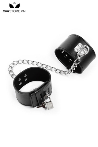 SMT1810 - Còng tay tình yêu bằng da PU mix kèm khóa inox