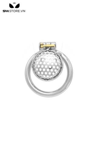 SMT879 - Khóa dương vật inox dạng lồng có lỗ thông hơi với 3 kích cỡ