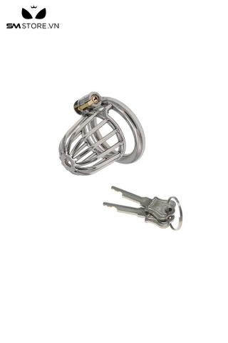 SMT874 - Khóa dương vật inox có ống niệu đạo với 3 size khác nhau