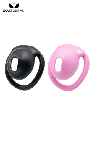 SMT1823 - Khóa dương vật nhựa nắp nồi kèm 4 vòng đeo