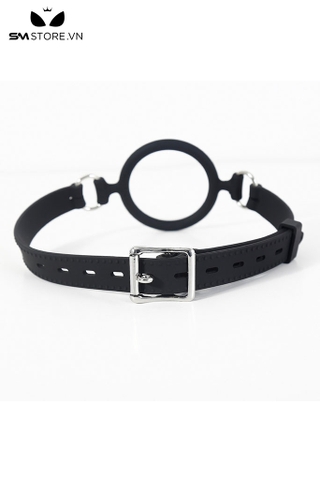 SMT1398 - Ring gag đen bằng silicon với đường kính 5 và 6.4cm