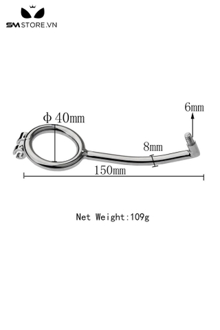 SMG063 - Phụ kiện khóa dương vật inox kèm anal hook có 3 size