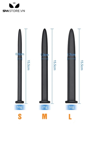 SMT2187 - Que niệu đạo silicon hình cái vít trơn có 3 kích cỡ