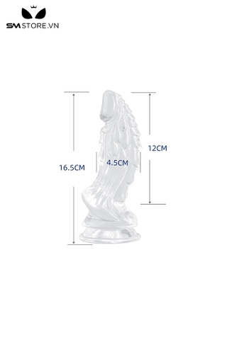 SMT1344 - Dương vật giả rồng silicon trong suốt có 3 kích thước