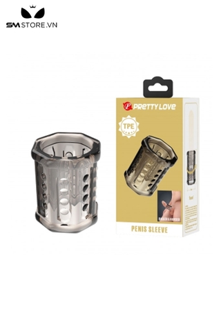 SMT2769 - Vòng đeo dương vật Pretty Love đen trong suốt dài 55mm