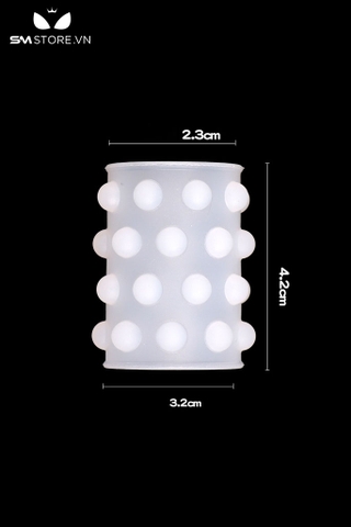 SMT071 - Vòng đeo dương vật silicon có bi gồm 32 hạt dài 4.2cm