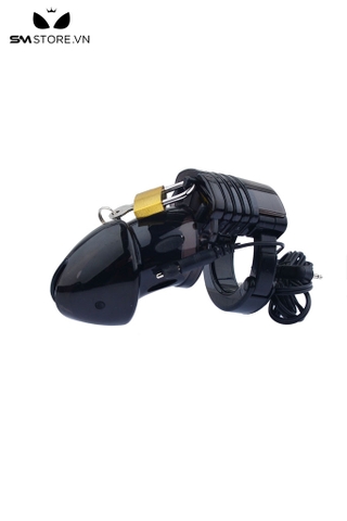 SMT2472 - Khóa dương vật kích điện bằng nhựa kèm sốc điện