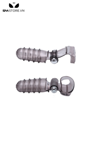 SMT662 - Ngón tay rung silicon với đường gân ngang và dây choàng