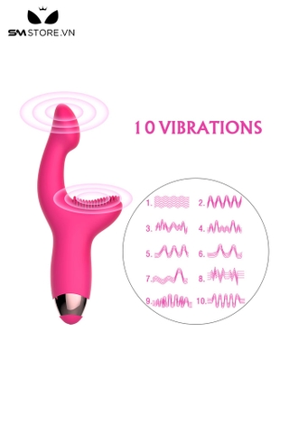 SMT1278 - Máy rung ngón tay silicon có 10 tần số có bề mặt gai