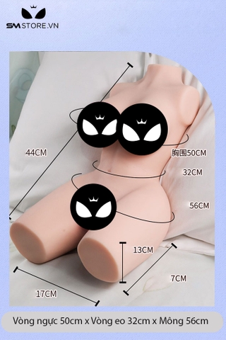 SMT1074 - Búp bê tình dục nửa thân không tay có ngực và mông dài 44cm